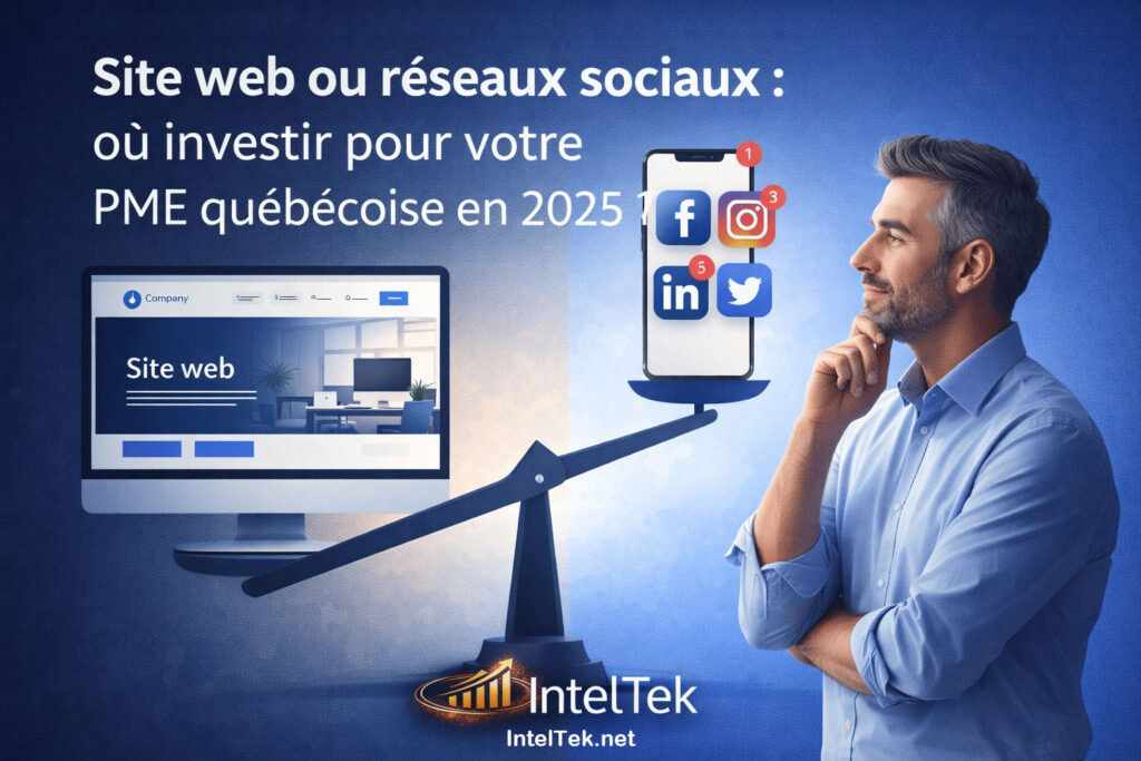 Site web ou réseaux sociaux pour PME Québec en 2025 – comparaison stratégique