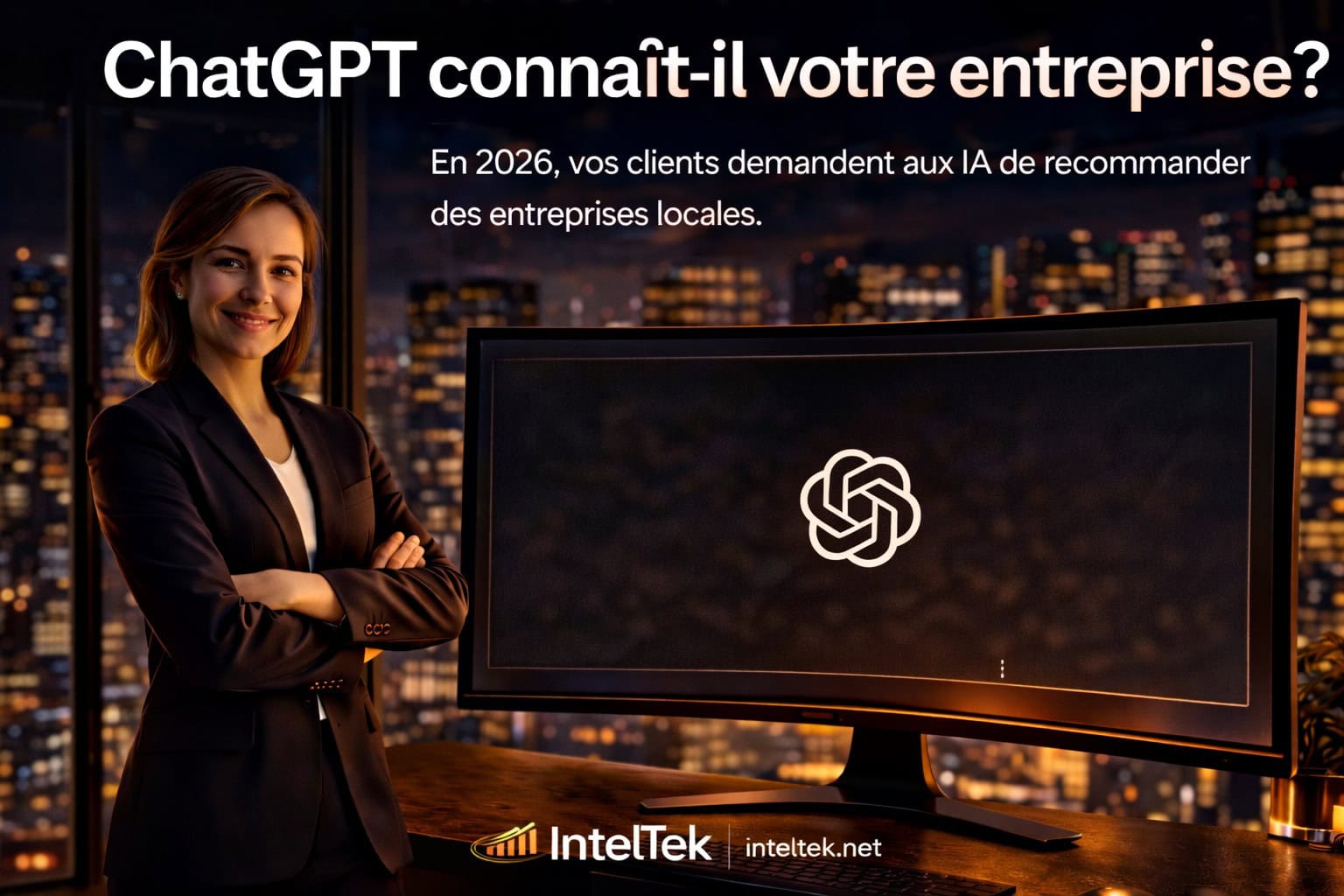 ChatGPT connaît-il votre entreprise? Référencement IA pour PME québécoises — IntelRank AI par IntelTek