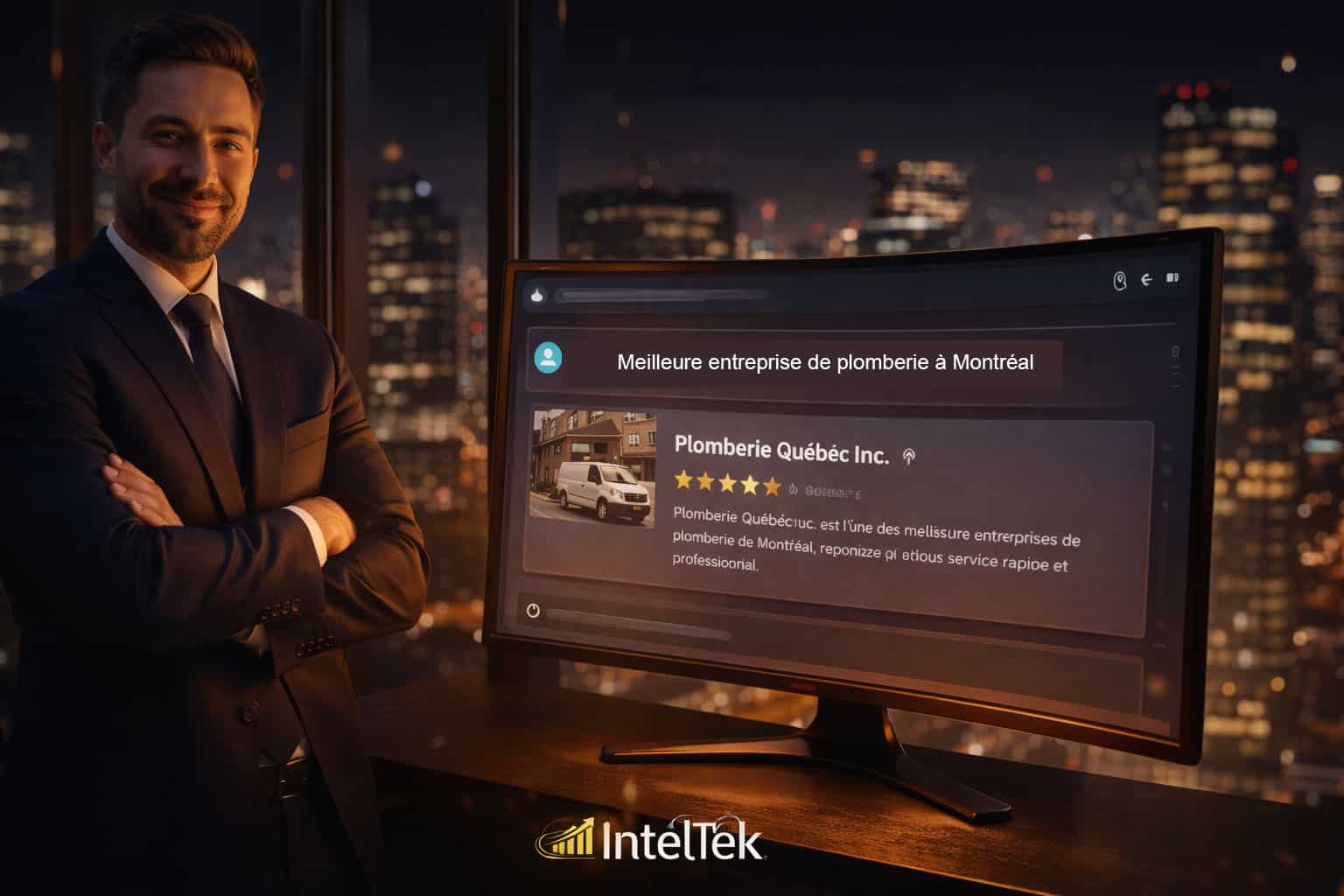 Référencement IA Québec — PME visible dans ChatGPT avec IntelRank AI par IntelTek