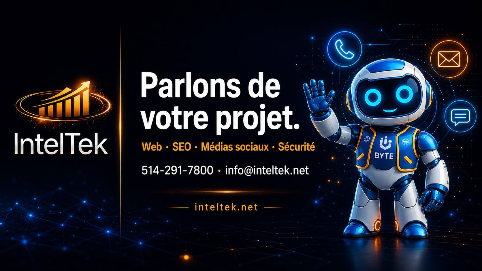 Contactez IntelTek – agence web et sécurité numérique au Québec