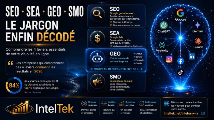 SEO, SEA, GEO : pendant que vous hésitez sur les mots, vos concurrents prennent votre place