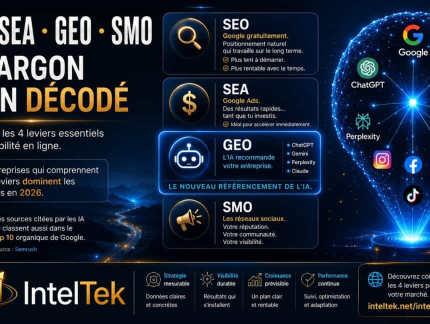 SEO, SEA, GEO : pendant que vous hésitez sur les mots, vos concurrents prennent votre place